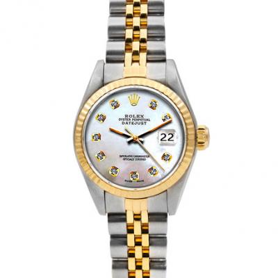 Rolex 26mm Oyster Perpetual Datejust Jubilee Watch with Diamonds