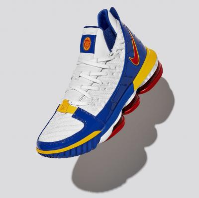 Lebron 16 SB White & Varsity Royal & Varsity Red. Nike