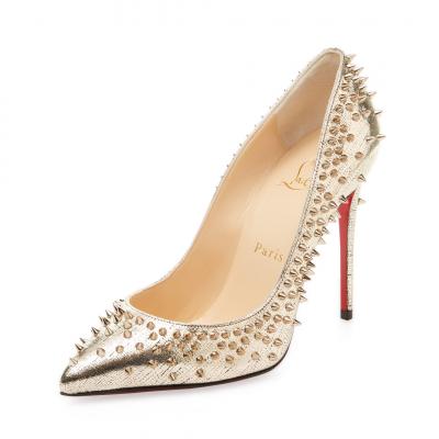 Escarpic Lam̩ Spiked Pump by Christian Louboutin