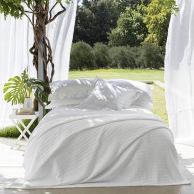 Lille Bed Linen - White/Grey - The White Company