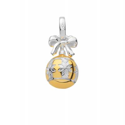 Silver & 18K Yellow Gold Star Bauble Charm