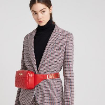 Love Moschino QUILTED BUM BAG - Bum bag - rosso