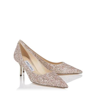 Rosewood Painted Glitter Fabric Pointy Toe Pumps LOVE 65 Cruise 19 JIMMY CHOO