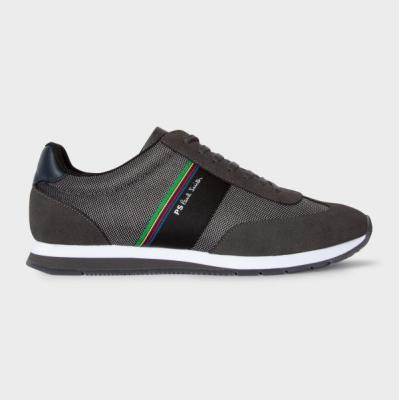Mens Grey Mesh Prince Trainers - Paul Smith
