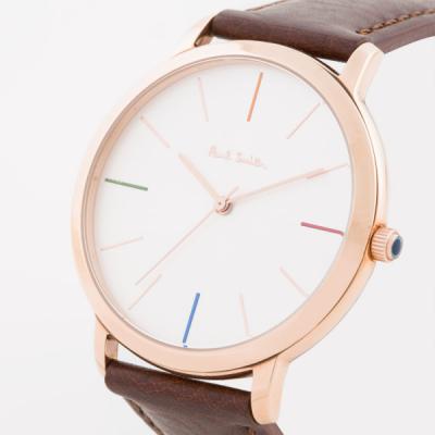 Paul Smith Mens Off-White And Brown Ma Watch