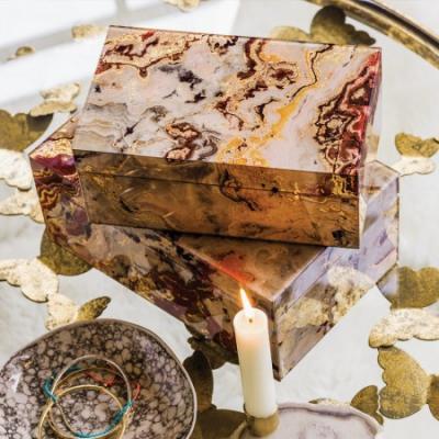 Marbled Glass Boxes - Graham & Green