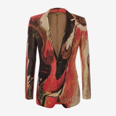 Henry Moore Printed Jacket in Red/Multicolour Alexander McQueen GB