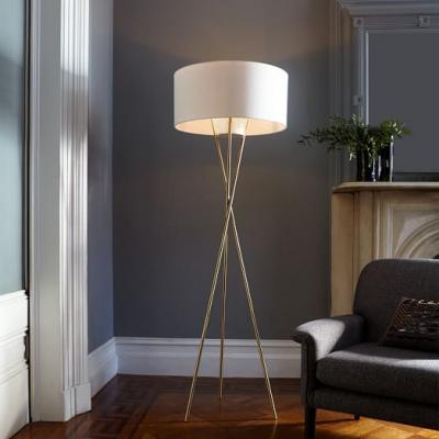 Mid-Century Tripod Floor Lamp - Antique Brass west elm