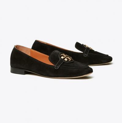 Miller Metal-Logo Loafer, Suede: Womens Tory Burch