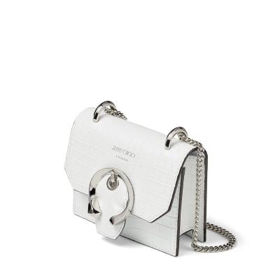 Latte Croc-Embossed Leather Super Mini Bag with Metal Buckle MINI PARIS Pre-Fall 20 JIMMY CHOO