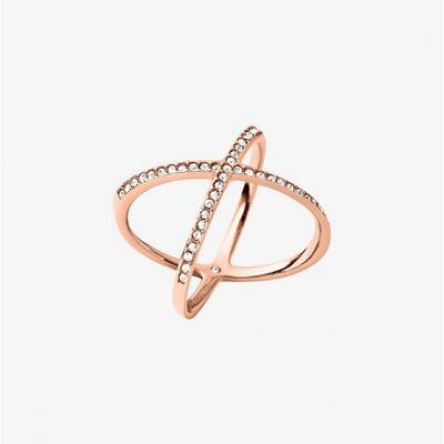 Pavé Rose Gold-tone Ring Michael Kors