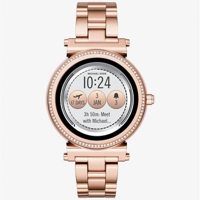 Sofie Pavé Rose Gold-tone Smartwatch Michael Kors