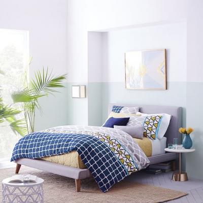 Mod Upholstered Platform Bed - Feather Gray west elm