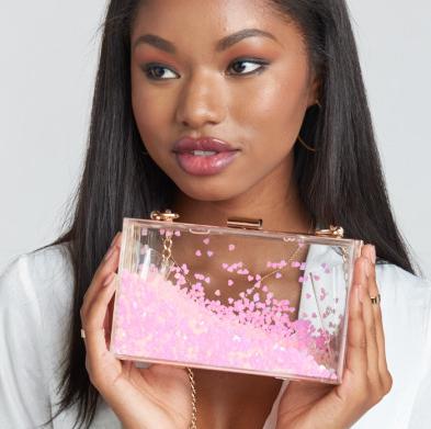 Moving Hearts Clear Purse ~ Clear/Pink Show Me Your MuMu