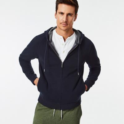 Athletic-Inspired Hooded Sweatshirt - Navy - Brooks Brothers