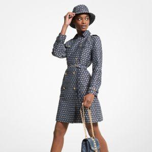 Diamond Logo Jacquard Trench Coat Michael Kors