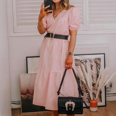 Pink Tier Poplin Midi Dress Miss Selfridge