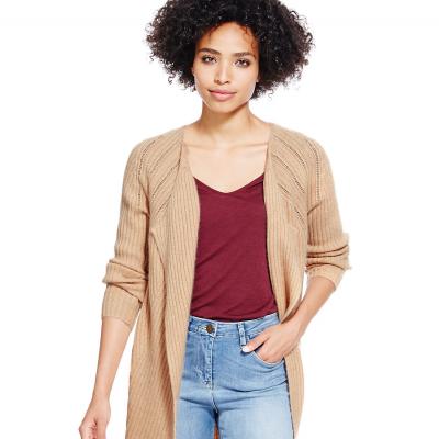 M&S COLLECTION Pure Cashmere Open Front Waterfall Cardigan