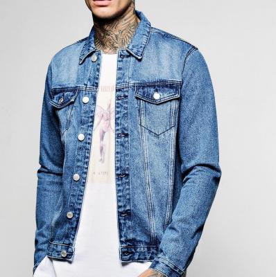 Mid Blue Wash Double Pocket Denim Jacket men - Boohoo