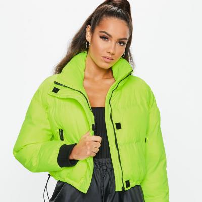 Neon Green Padded Jacket Missguided