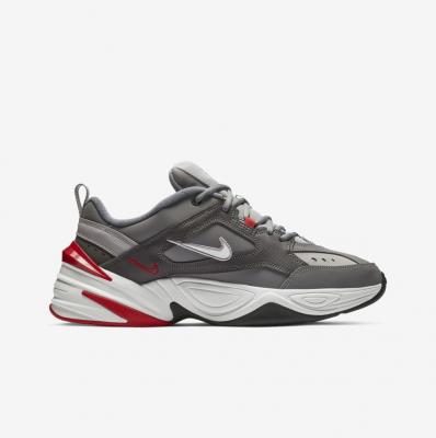 Nike M2K Tekno Gunsmoke & Natural Heather & University Red 