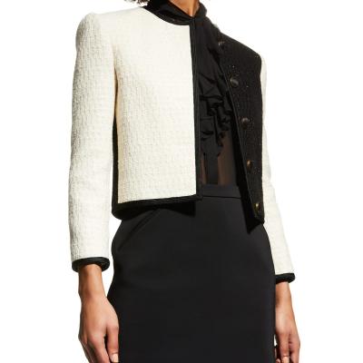 Saint Laurent Colorblock Tweed Jacket