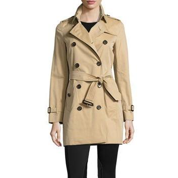 Burberry The Kensington - Mid-Length Heritage Trench Coat, Honey