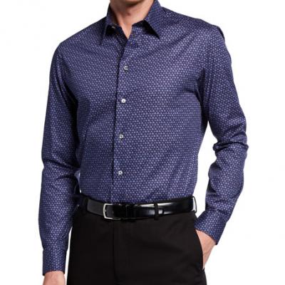 Emporio Armani Mens Triangle-Pattern Sport Shirt
