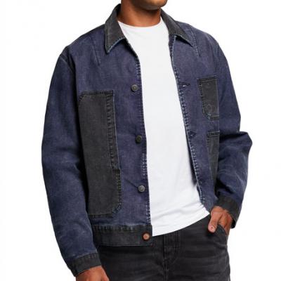 Diesel Mens D-Roku-Ne Two-Tone Denim Jacket