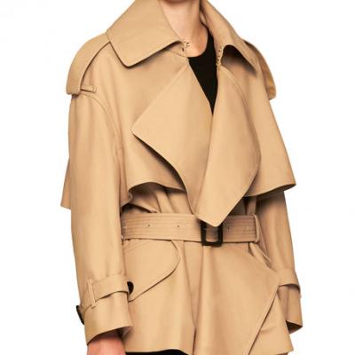 Burberry Gabardine Short Trench Coat