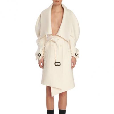 Burberry Double-Face Wool Wrap Coat