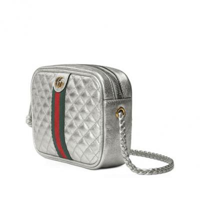 Gucci Trapuntata Metallic Leather Mini Crossbody Bag