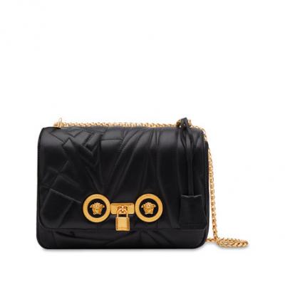 Versace Icon Medium Logo-Quilted Napa Shoulder Bag