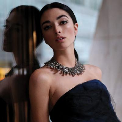 Oscar de la Renta Crystal-Row Statement Necklace