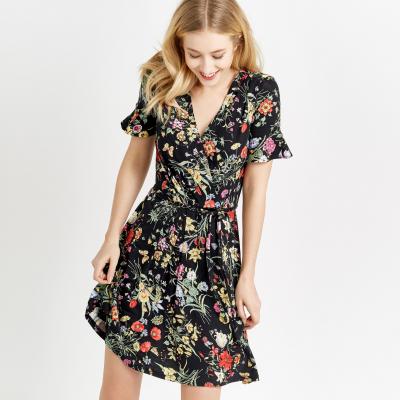 SPRING BOUQUET WRAP DRESS Oasis
