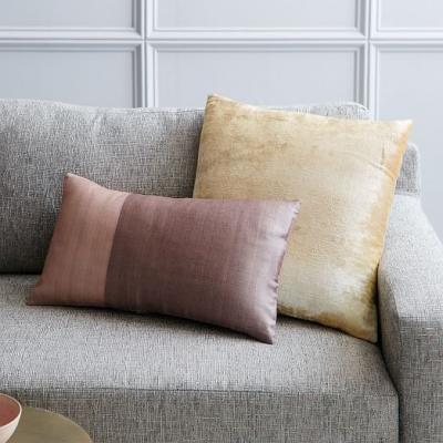 Sari Silk Two-Toned Pillow Cover - Rosette west elm