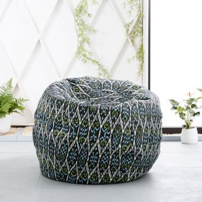 Outdoor Ikat Ogee Bean Bag west elm