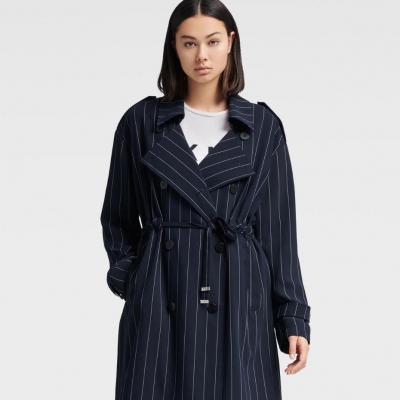 STRIPED TRENCH COAT - Women - DKNY - Donna Karan