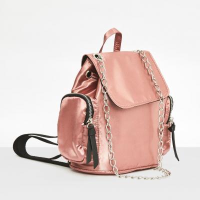 Pink Satin Mini Backpack Missguided