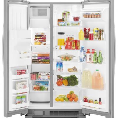Kenmore 50043 25 cu. ft. Side-by-Side Refrigerator with Ice & Water Dispenser - Stainless Steel