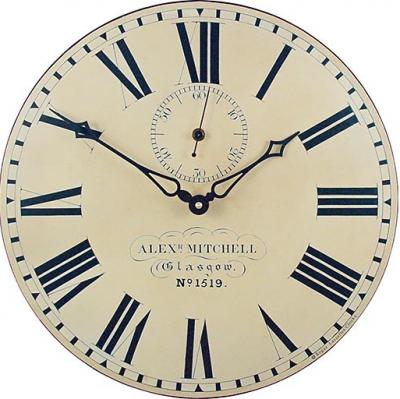 Station Wall Clock - Feather & Black