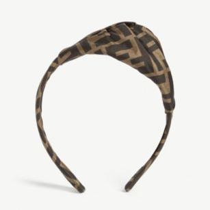 FENDI - FF logo-printed silk hairband