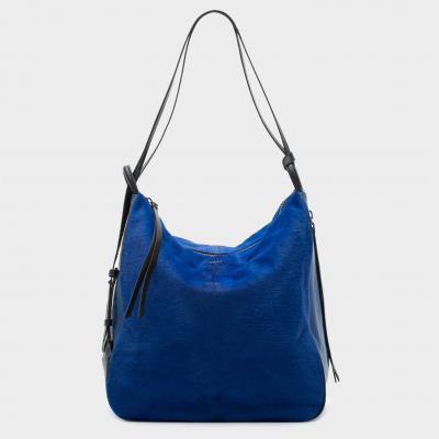Haircalf And Leather Hobo Convertible Bag - DKNY