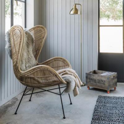Rattan Wing Chair - Graham & Green