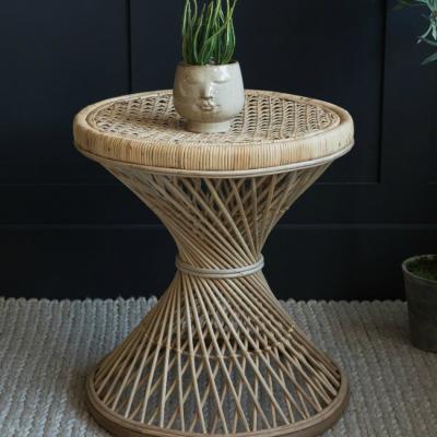 Rattan Peacock Side Table at Rose & Grey