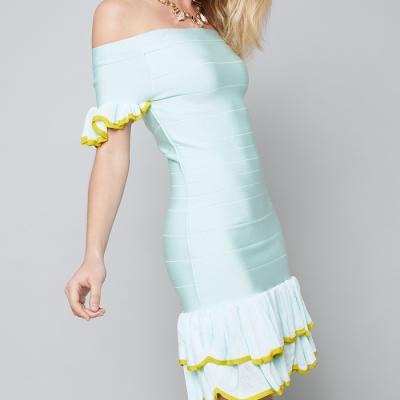 Ruffled Bandage Dress -  bebe