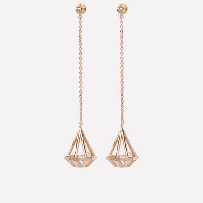 Geo Crystal Drop Earrings  bebe