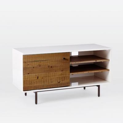 Reclaimed Wood + Lacquer Media Console (48