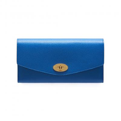 Darley Wallet Porcelain Blue Small Classic Grain Seasonal Colours Mulberry
