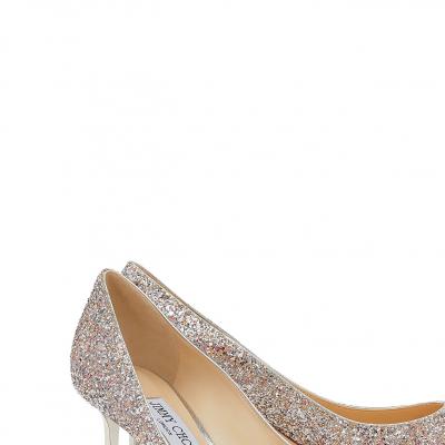 Viola Mix Speckled Glitter Pointy Toe Pumps ROMY 60 Autumn Winter 18 JIMMY CHOO